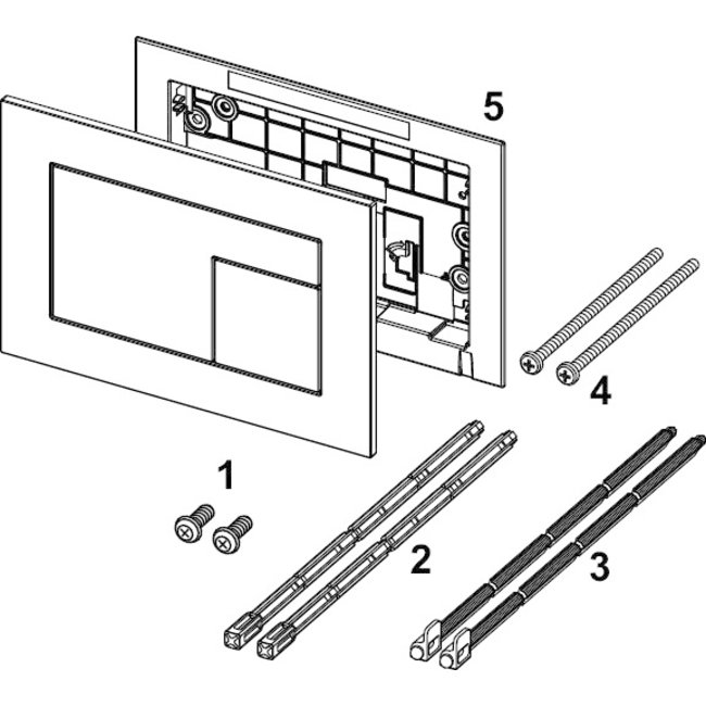 TECEvelvet wc-bedieningsplaat voor duospoeltechniek in diverse kleuren