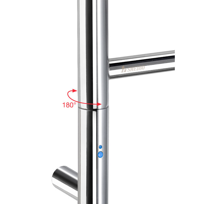 Smedbo Dry FK717 elektrische badkamerradiator Swivel gepolijst RVS