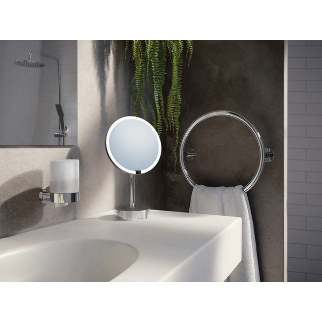 Smedbo Dry FK718 elektrische badkamerradiator Circle gepolijst RVS