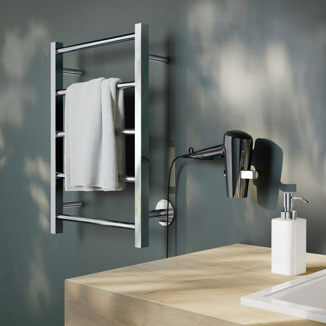 Smedbo Dry elektrische badkamerradiator Compact vierkant