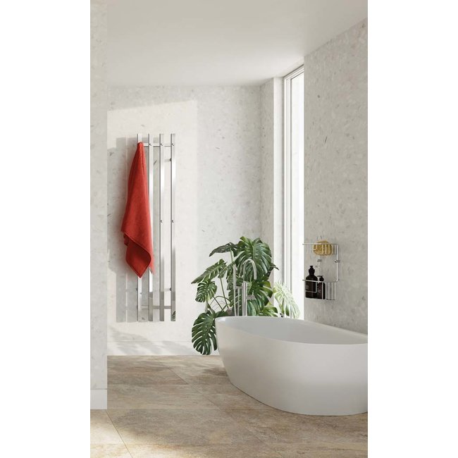 Smedbo Dry elektrische badkamerradiator Verticaal 4 RVS