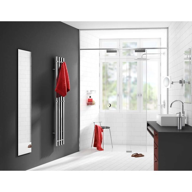 Smedbo Dry elektrische badkamerradiator Verticaal 4 RVS