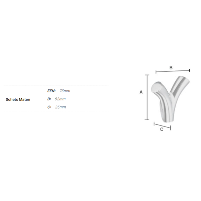 Smedbo Dry FK120 dubbele handdoekhaak chroom