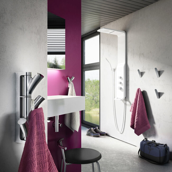 Smedbo Dry FK120 dubbele handdoekhaak chroom