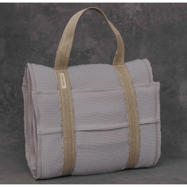 Saunasofa set Large taupe incl. mat en kussen