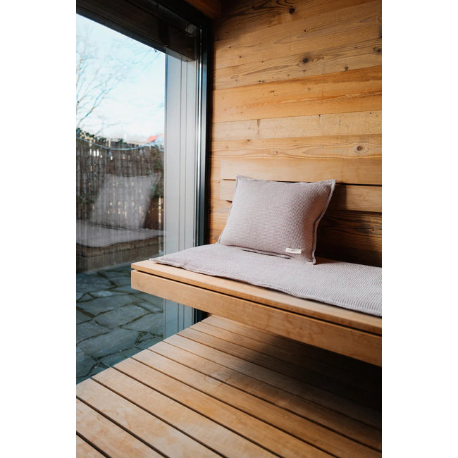 Saunasofa set Large taupe incl. mat en kussen