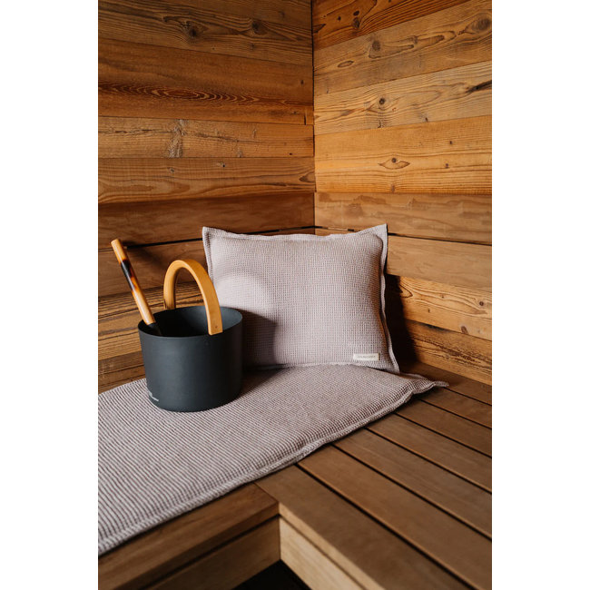 Saunasofa set Large taupe incl. mat en kussen