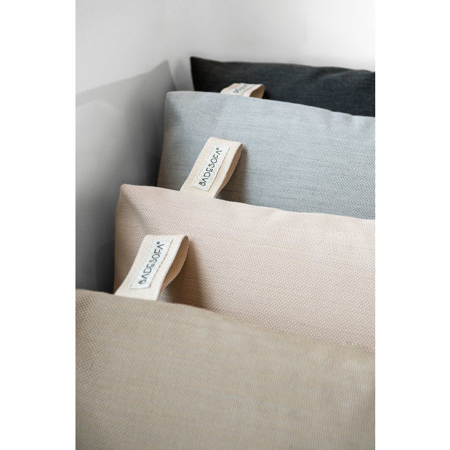 Badesofa bad zitkussen 38 x 50 x 10 cm beige