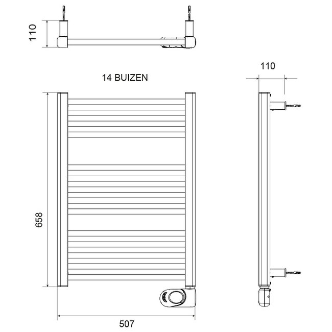 DRL elektrische radiator E-Comfort Noxx