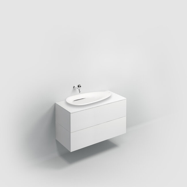 Clou First opzetwastafel mat wit aluite