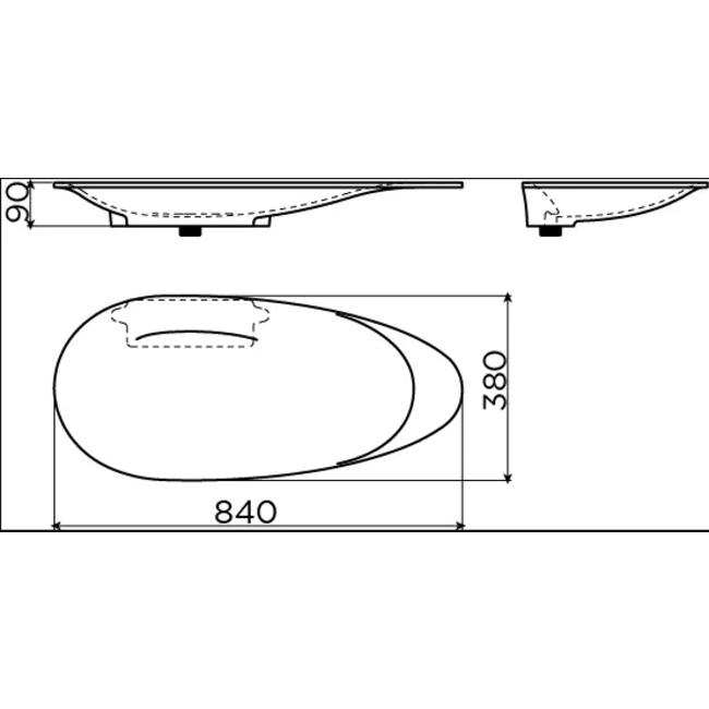 Clou First opzetwastafel mat wit aluite