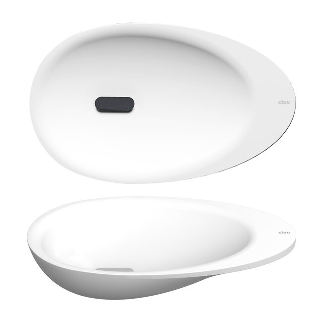 Clou First fonteinkom wit incl. afvoerplug chroom