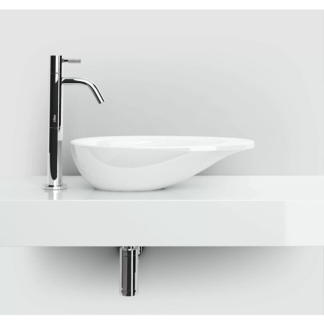 Clou First fonteinkom wit incl. afvoerplug chroom