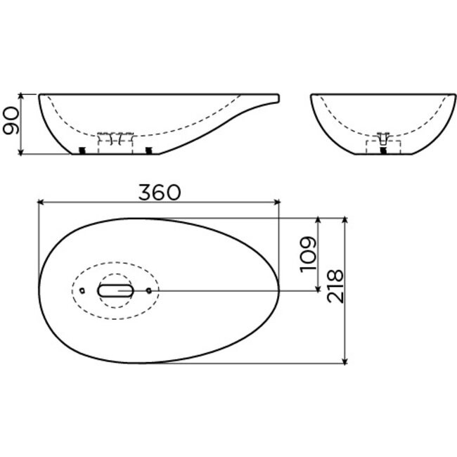 Clou First fonteinkom wit incl. afvoerplug chroom