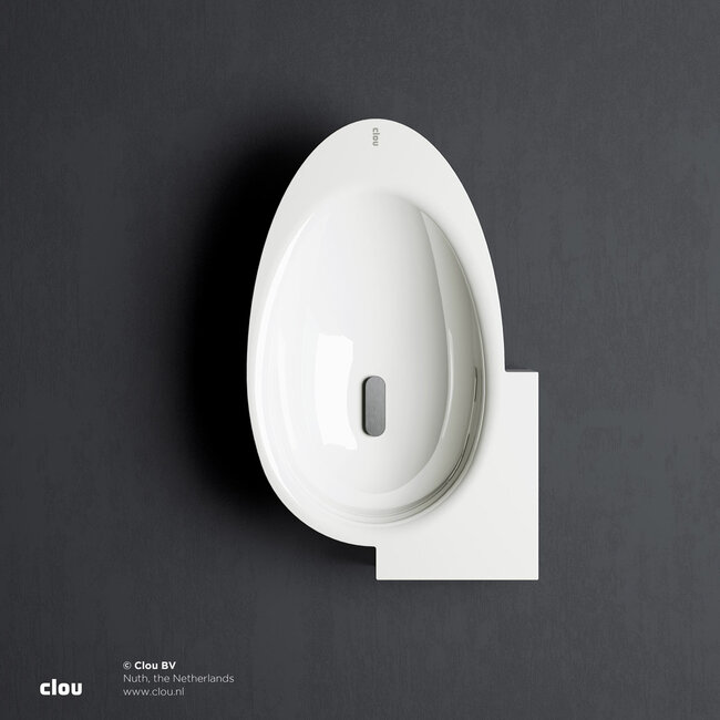 Clou First fonteinkom wit kraangat rechts incl. afvoerplug chroom