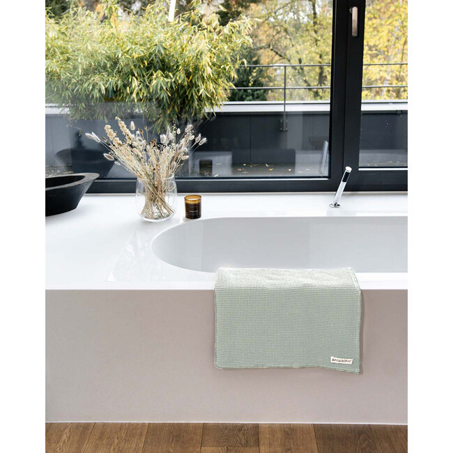 Badesofa handdoek wafel piqué groen