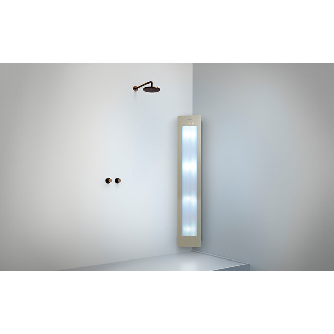Sunshower Plus opbouw voor hoekplaatsing met infrarood- en UV-licht