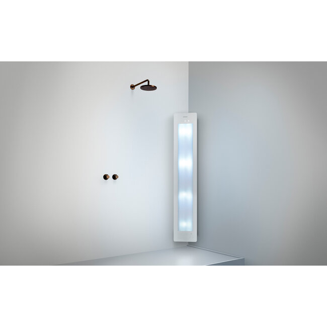 Sunshower Plus opbouw voor hoekplaatsing met infrarood- en UV-licht