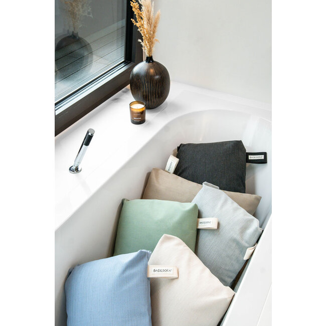 Badesofa bad zitkussen 38 x 50 x 10 cm groen