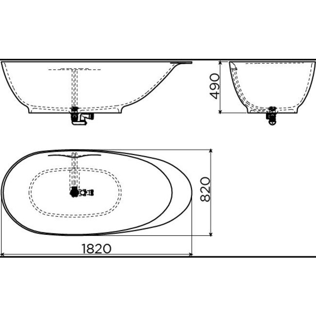 Clou First vrijstaand bad van aluite