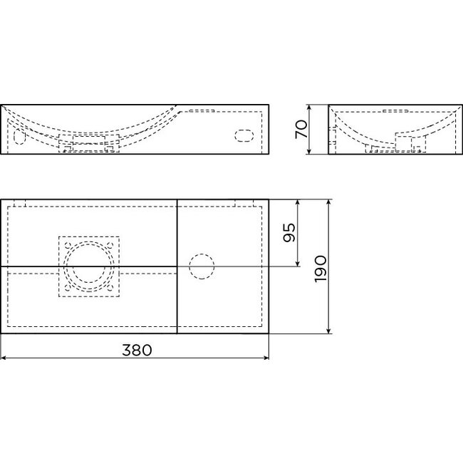 Clou Vale fontein 38 cm rechts aluite