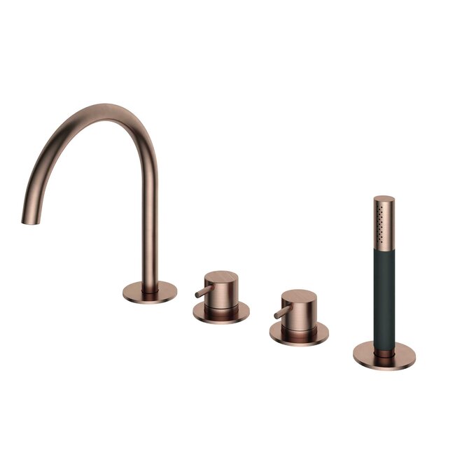 Hotbath Cobber CB073 badrandcombinatie met 2-weg omstel in 2 PVD kleuren