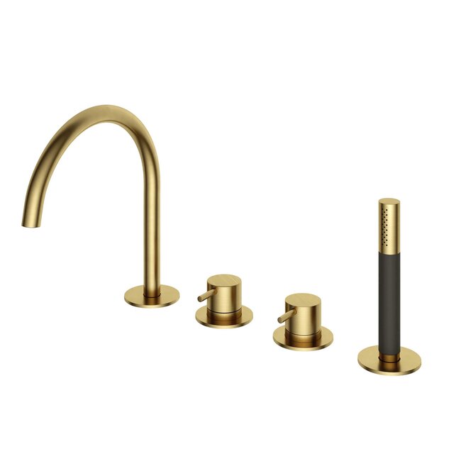 Hotbath Cobber CB073 badrandcombinatie met 2-weg omstel in 2 PVD kleuren