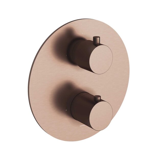 Hotbath Cobber CB009 inbouw thermostaat met 2-weg omstel in 2 PVD kleuren