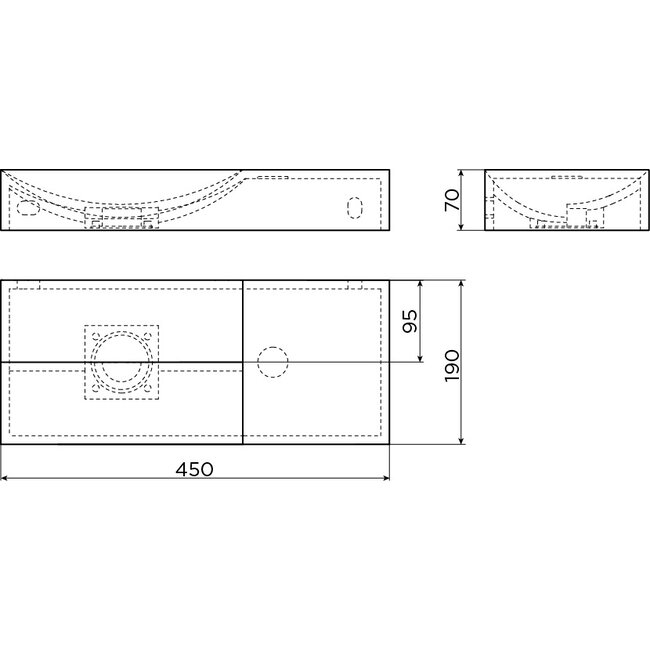 Clou Vale fontein 45 cm rechts keramiek