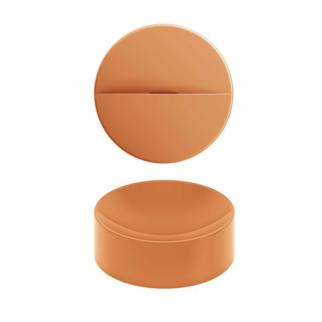 Clou Vale opzetwastafel keramiek 22 cm met geïntegreerde afvoer