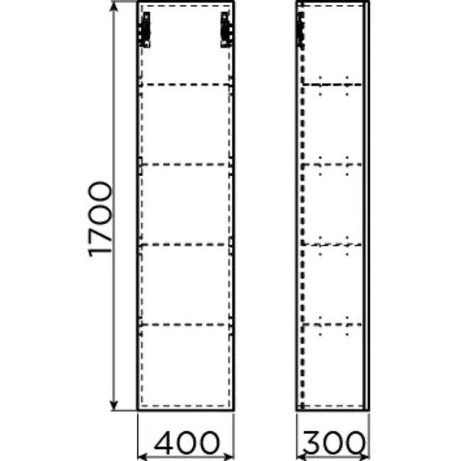 Clou Hammock kolomkast wit (mat)
