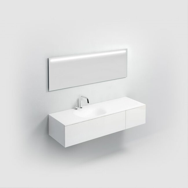 Clou Hammock aluite wastafelblad 1 waskom links