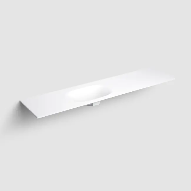 Clou Hammock aluite wastafelblad 1 waskom links