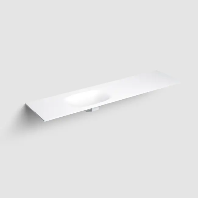 Clou Hammock aluite wastafelblad 1 waskom links