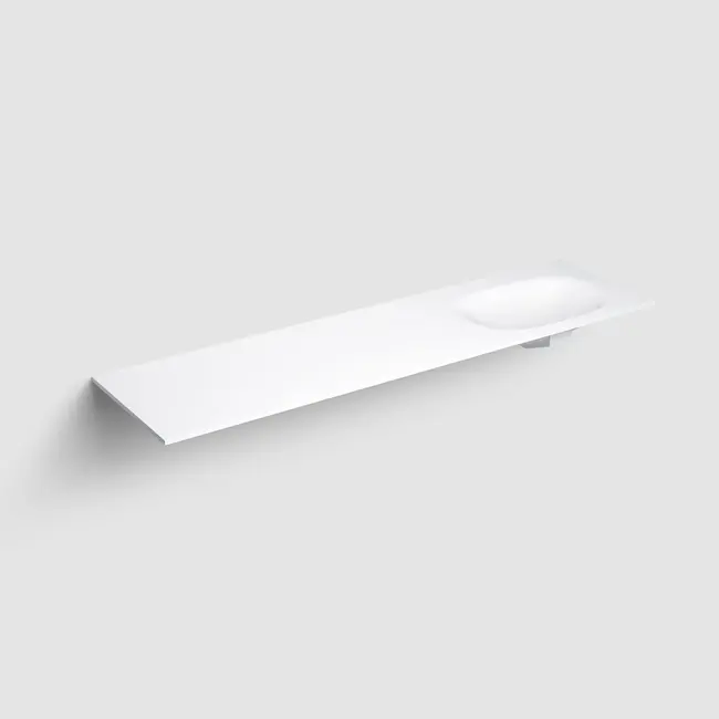 Clou Hammock aluite wastafelblad 1 waskom rechts