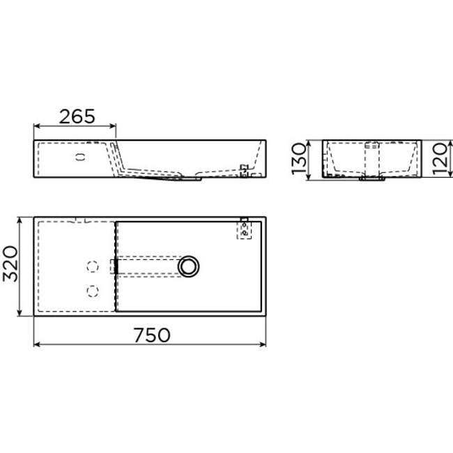 Clou Wash Me wastafel Aluite
