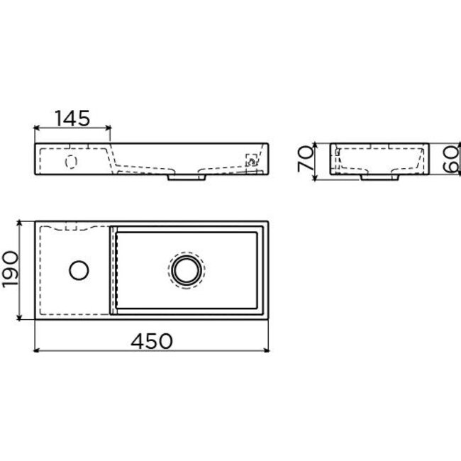 Clou Mini Wash Me fontein composiet 45 cm links