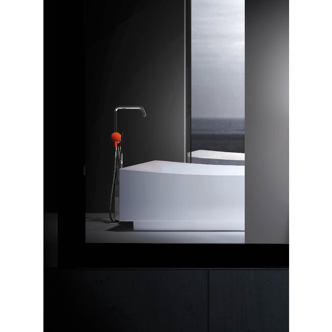 Clou Kaldur vrijstaande badkraan chroom