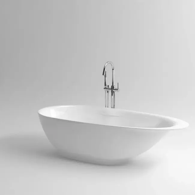 Clou Xo vrijstaande badkraan type 1 draaibare uitloop