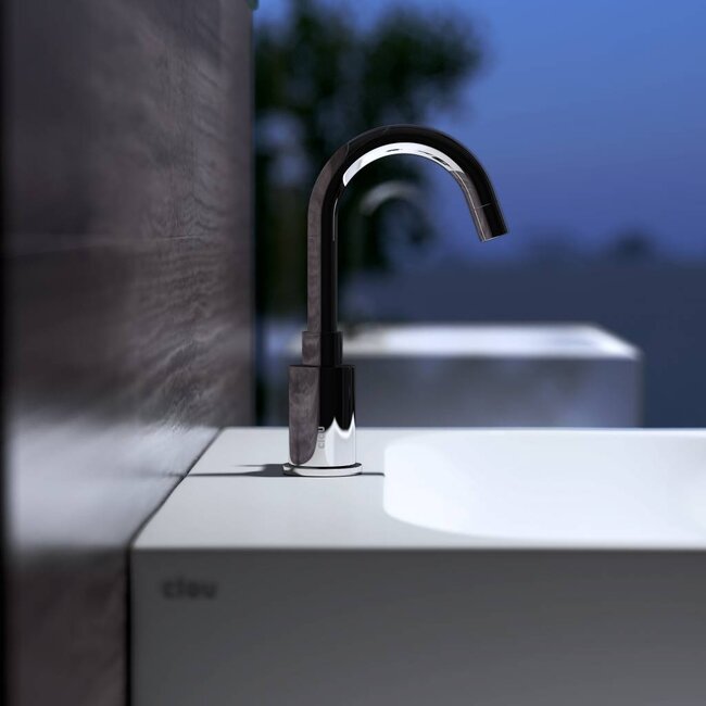 Clou XO type 1 wastafelkraan draaibare uitloop