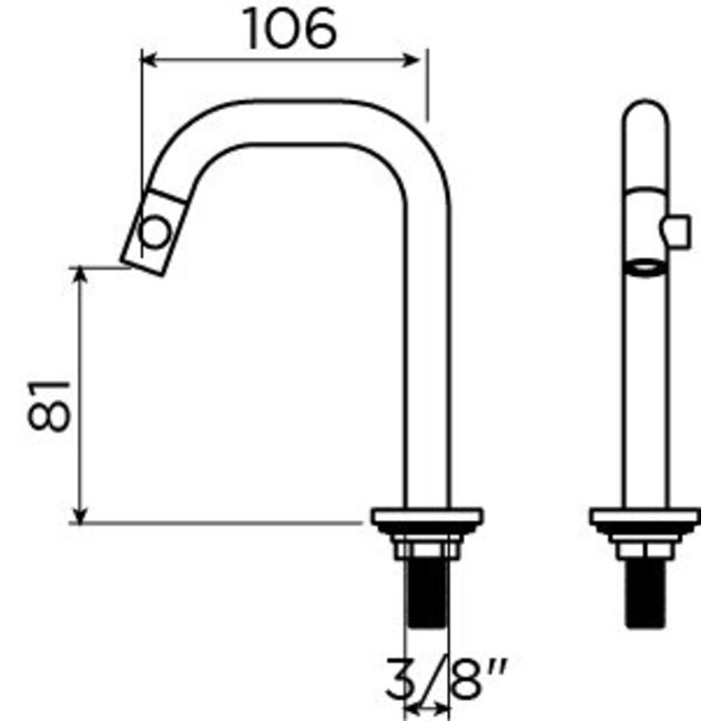 Clou Kaldur fonteinkraan rechts