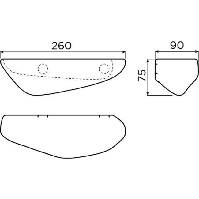 Clou Cliff badkamerplanchet 26 cm