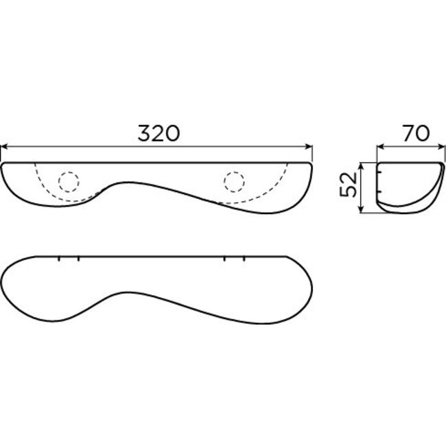 Clou Cliff badkamerplanchet 32 cm