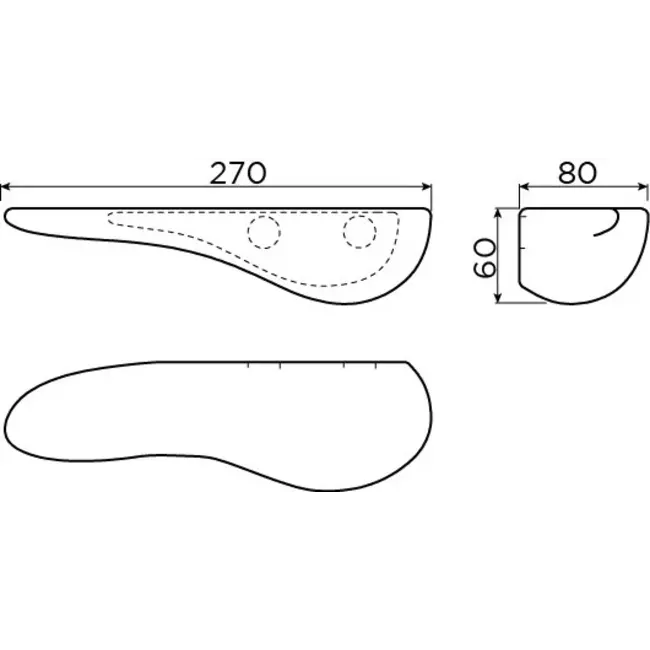 Clou Cliff badkamerplanchet 27 cm