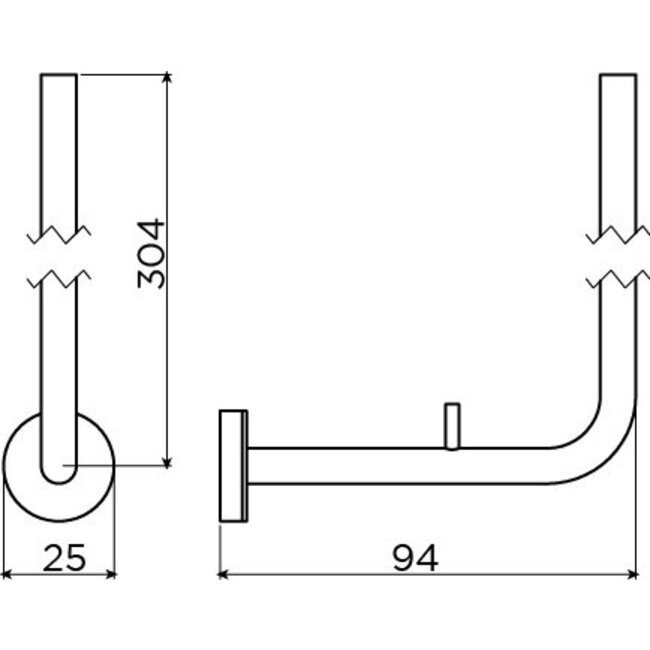 Clou Slim reserverolhouder RVS
