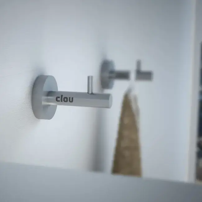 Clou Slim handdoekhaak RVS