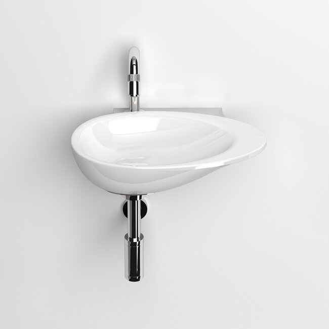 Clou First fonteinkom wit incl. afvoerplug chroom