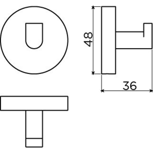 Clou Flat handdoekhaak 2 stuks 7 kleuren