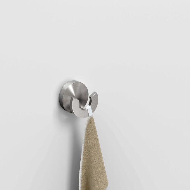 Clou Flat dubbele handdoekhaak 4 kleuren