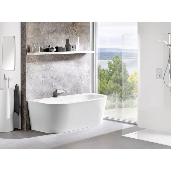 Xenz Charley acryl half vrijstaand bad 180x80x60 wit (glans)